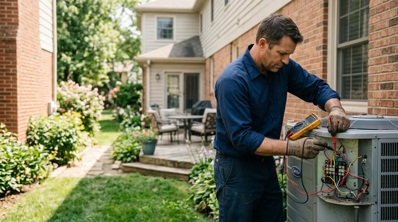 HVAC technician working near Lancaster, VA